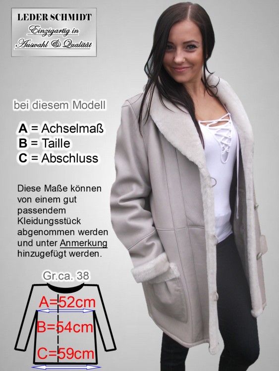 Preview: helle leichte Damen Lammfelljacke