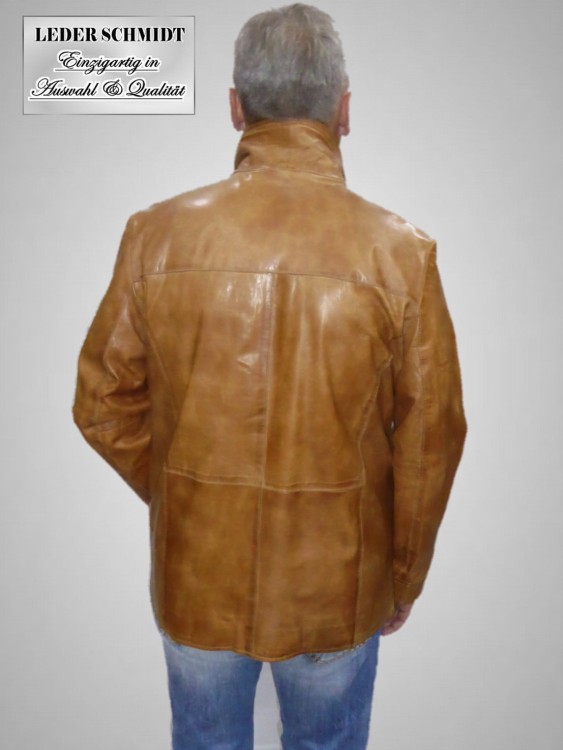 längere Herrenlederjacke
