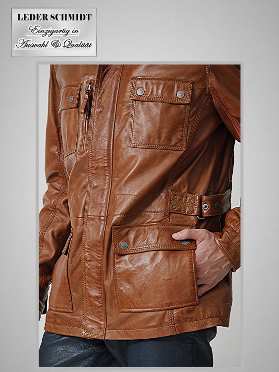 lange Herren Lederjacke