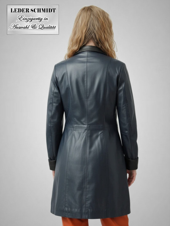 leichter figurbetonter Damen Ledermantel