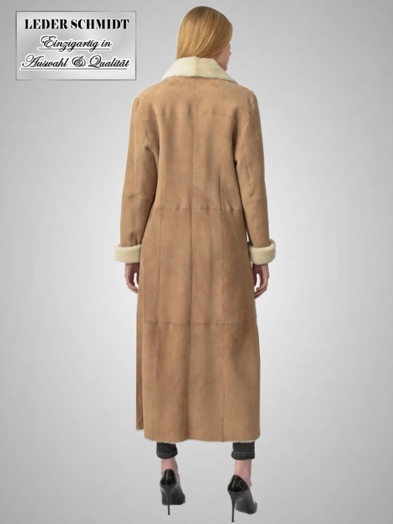 Preview: langer Lamfellmantel für Damen