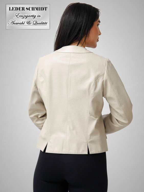 Damen Leder-Bolero perforiert