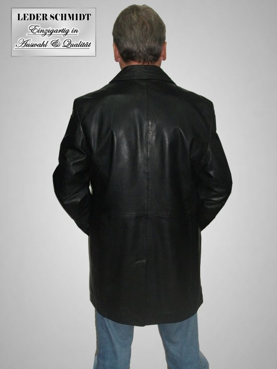 Herren Leder Mantel
