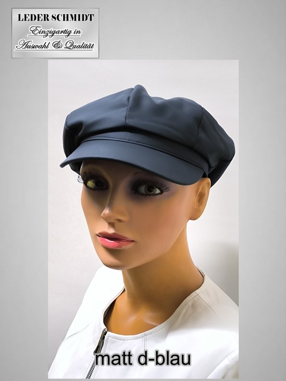 Preview: Leder-Ballonmütze