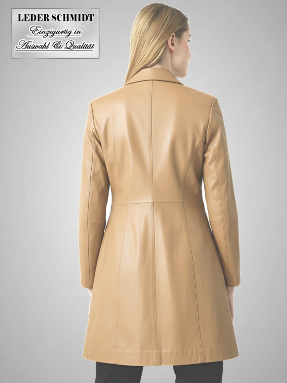 Preview: Damen Leder Kurzmantel