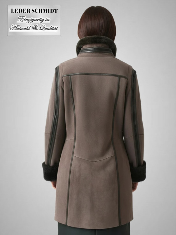 Damen Lammfelljacke mit Reißverschluss