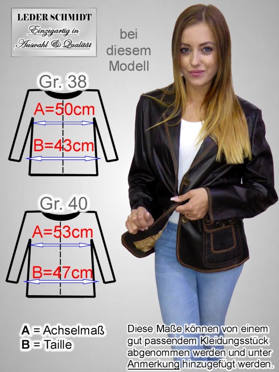 Damen Lederblazer