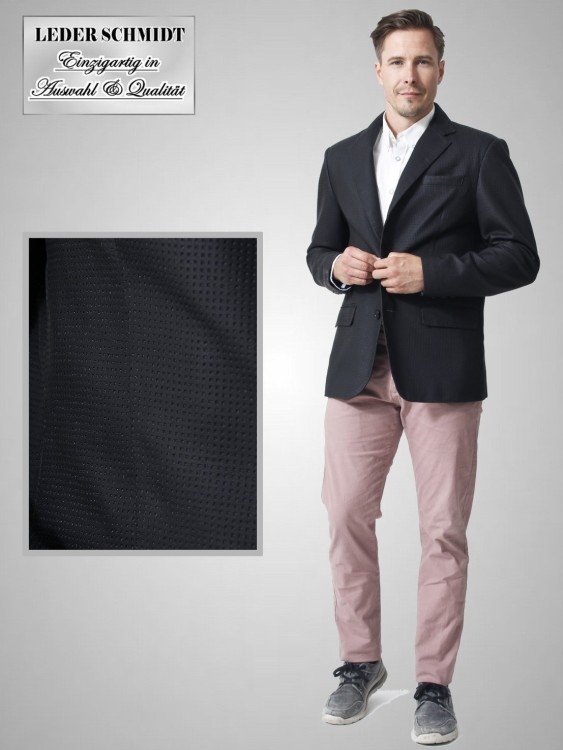 schwarzer Blazer Herren Lederjacke