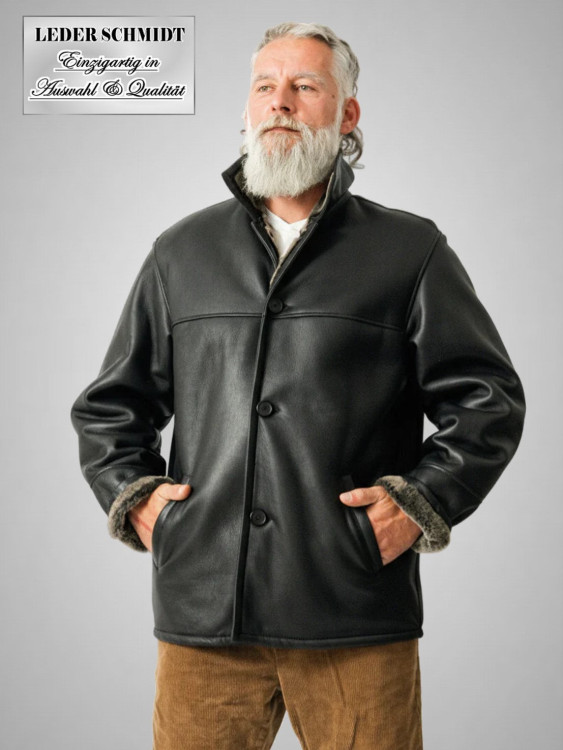 Herren Lammfelljacke halblang