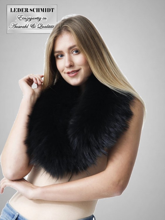 Preview: schwarzer großer Pelz-Kragen