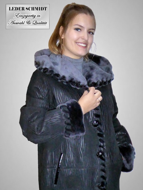 langer Damen Lammfellmantel