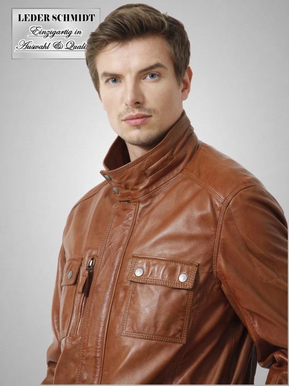 lange Herren Lederjacke