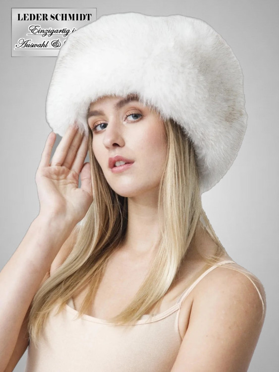 Tschapka Blaufuchs weiß