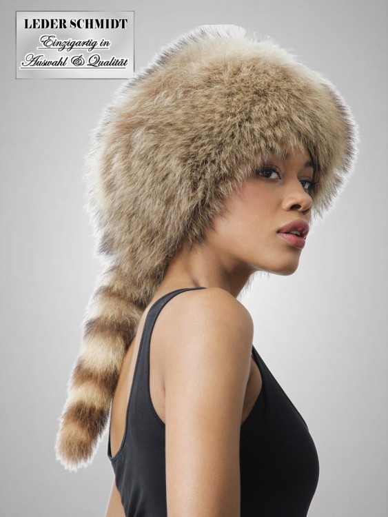 Pelz-Kappe Daniel Boone für Damen und Herren