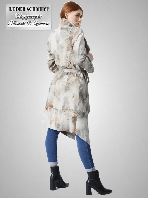 Damen Mantel in Veloursleder