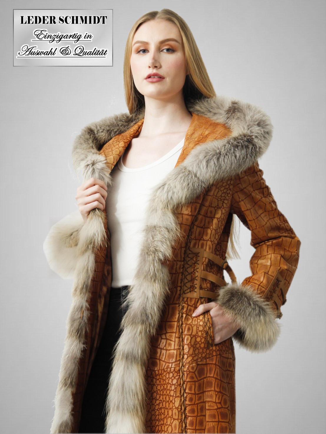 Christ Pelzmantel Pelzmantel Pelz Fell Mantel Fuchs ?? 42/44 Stoll