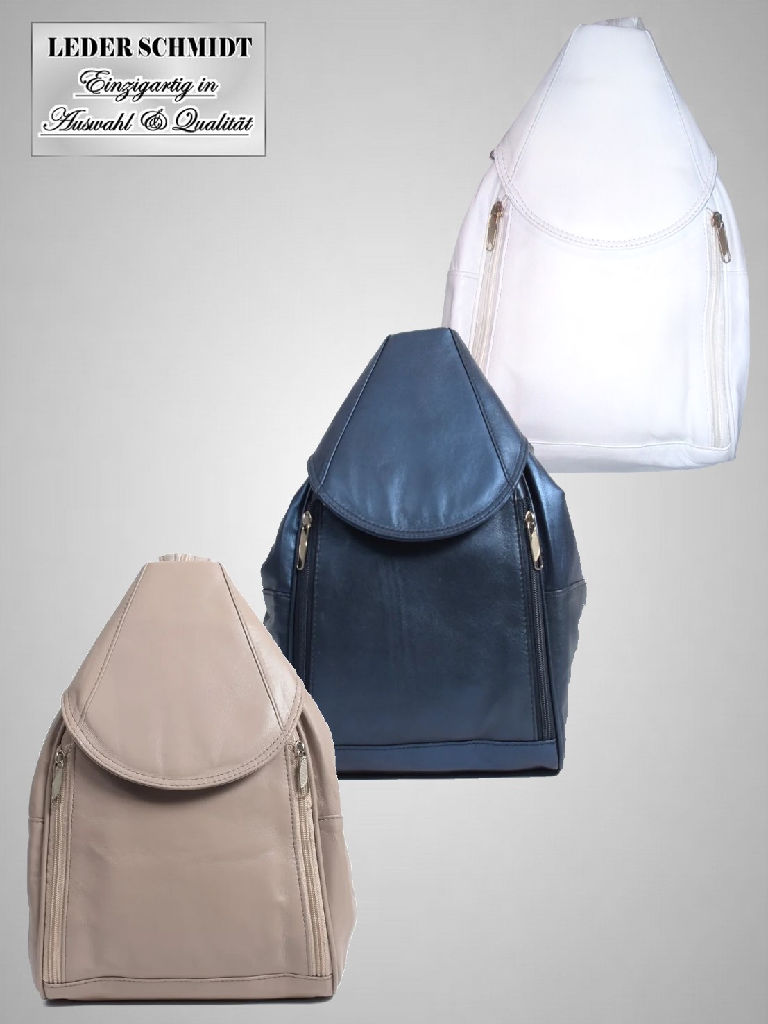 Weicher lederrucksack damen Clearance