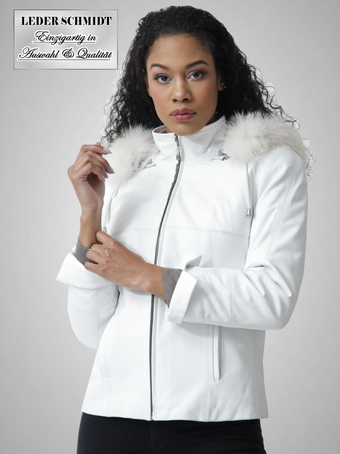 Kurze jacke damen weiss Outlet