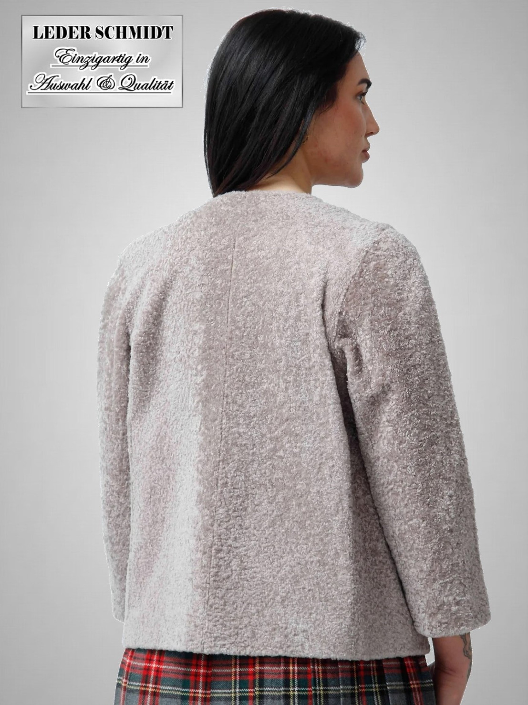 kurze echte Lammfelljacke Damen Curylamm