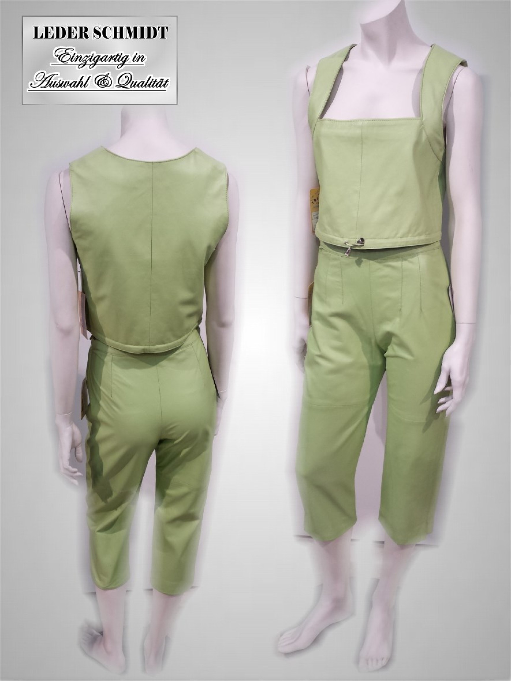 Damen Capri Lederhose