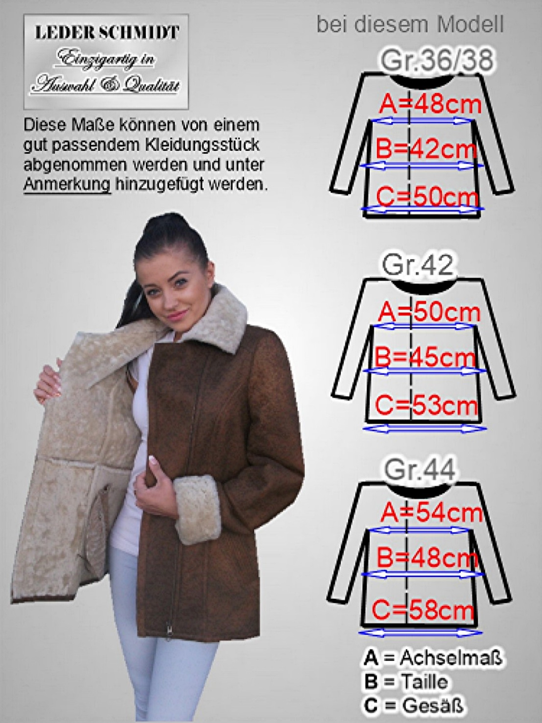 Damen Lammfelljacke