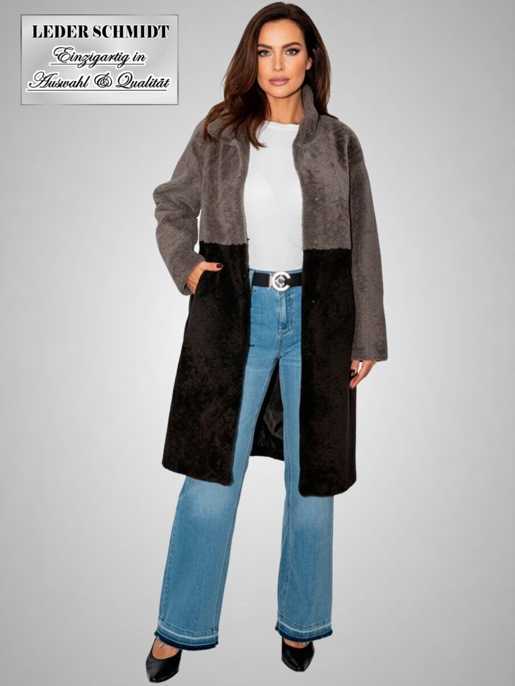 Damen Lammfellmantel aus Curlylamm