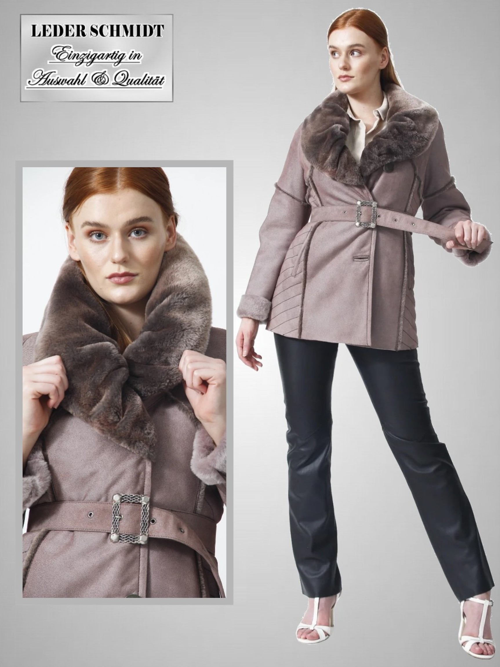 Damen Lammfelljacke halblang
