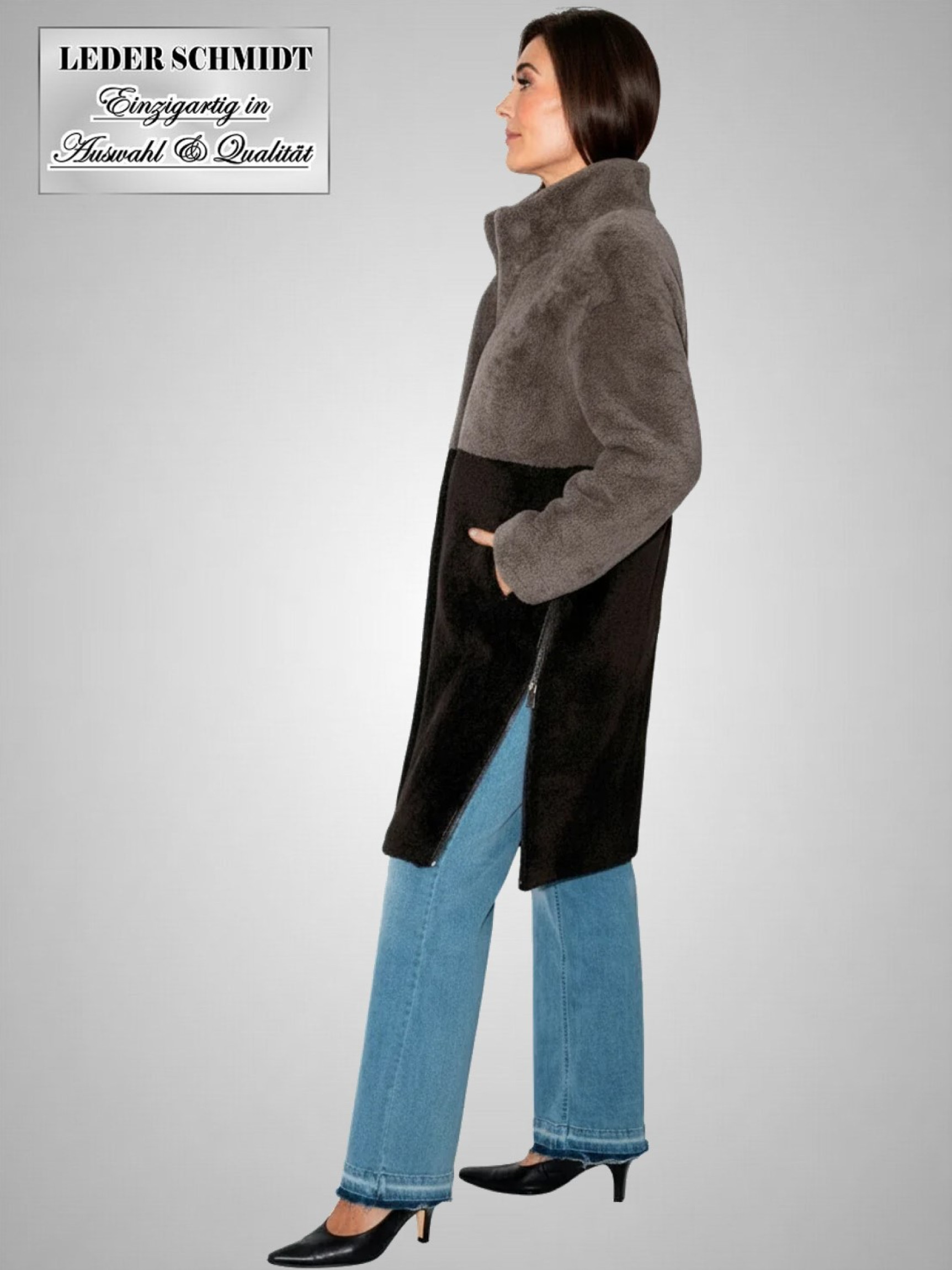 Damen Lammfellmantel aus Curlylamm