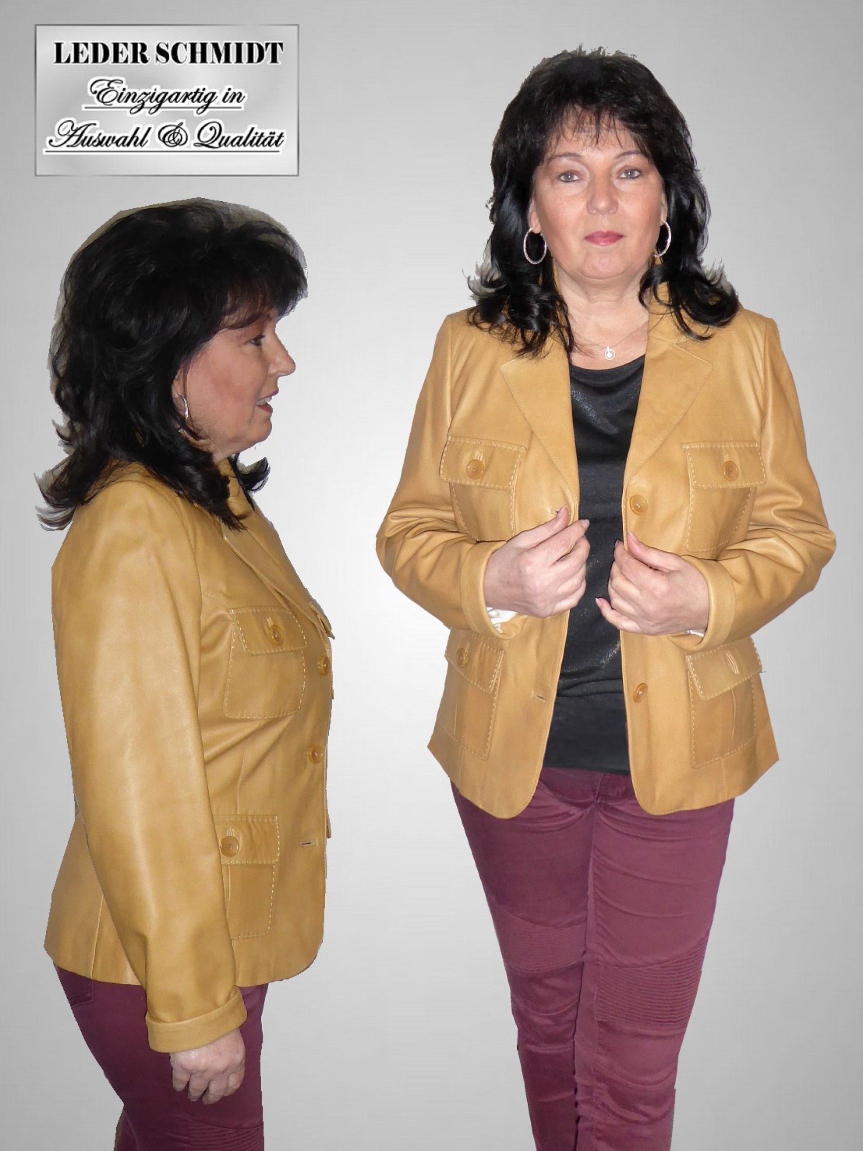 Damen Leder Sacko
