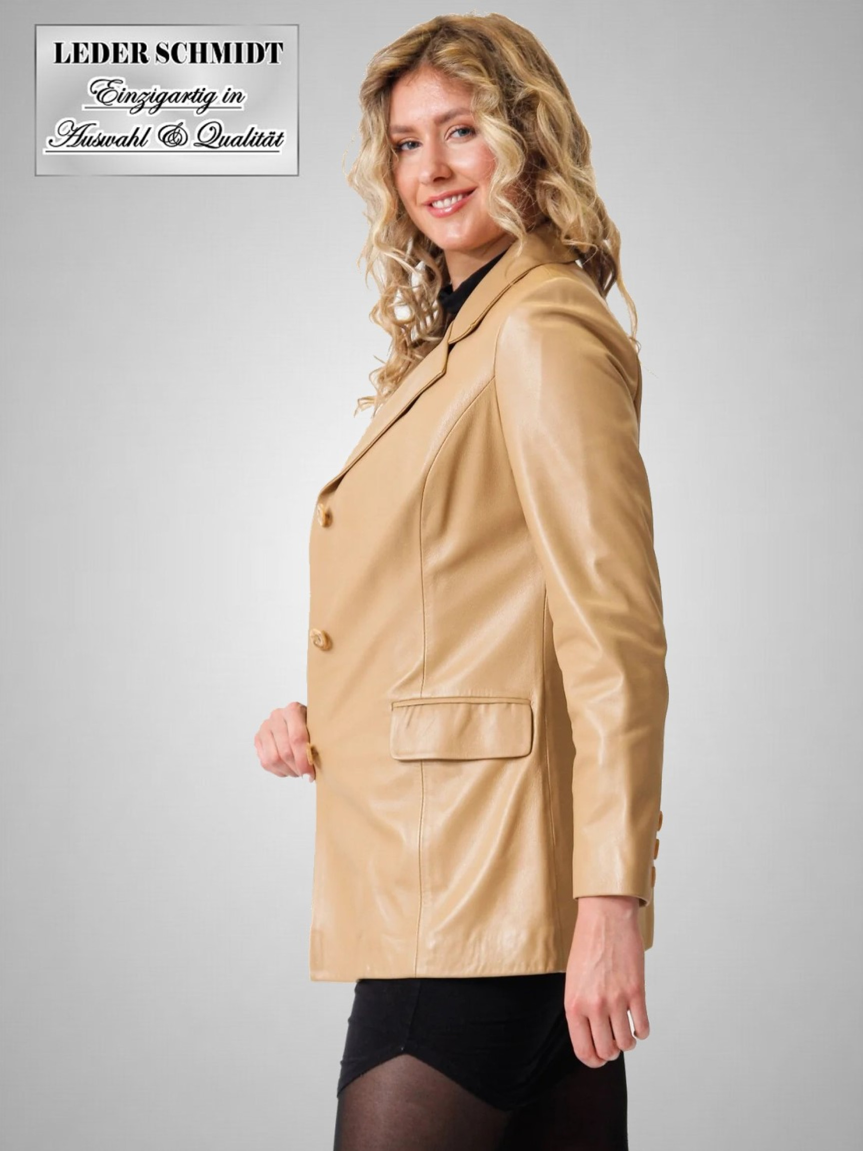 Damen Sakko Lederblazer