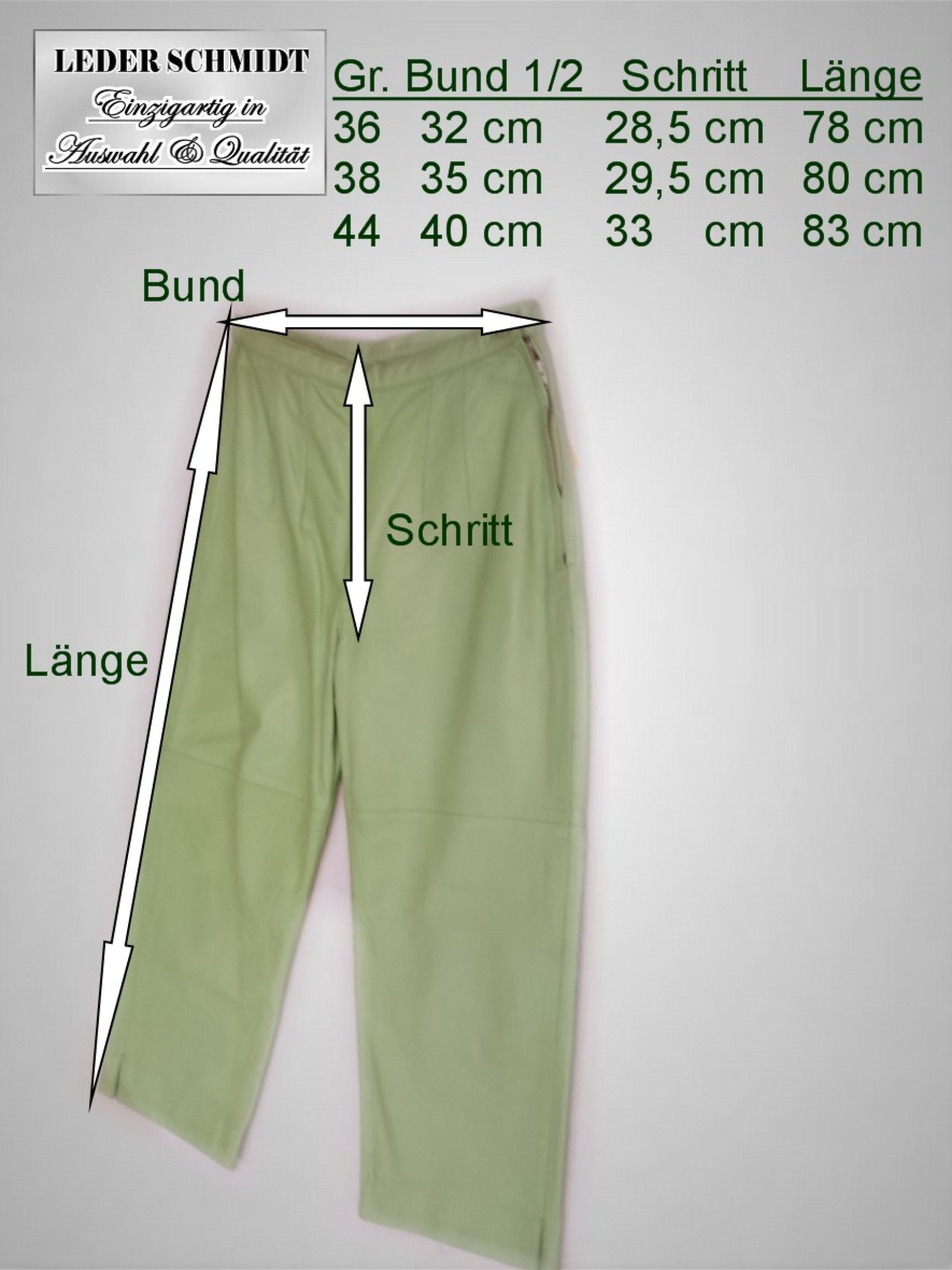 Damen Capri Lederhose