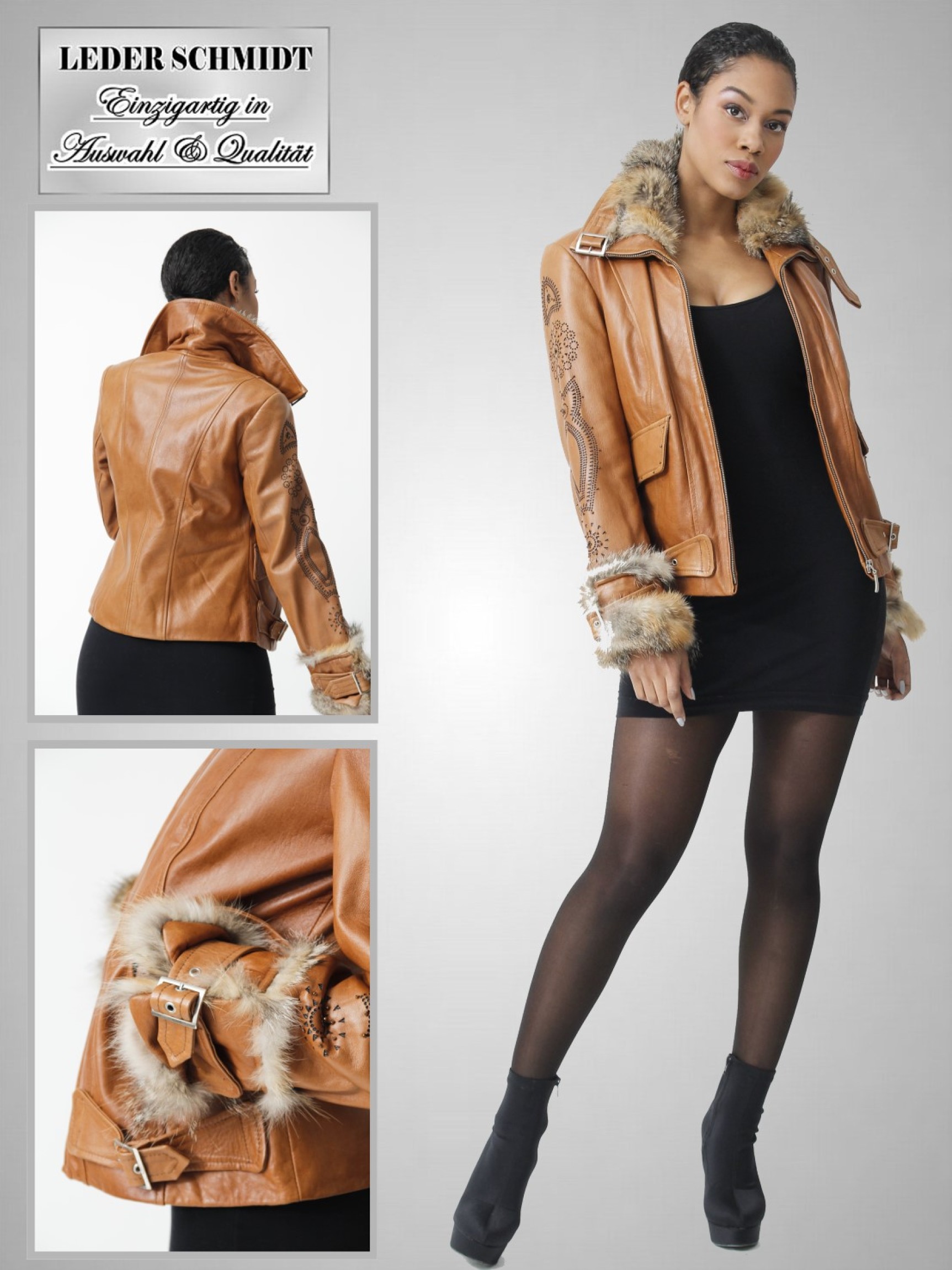 kurze Damen Lederjacke