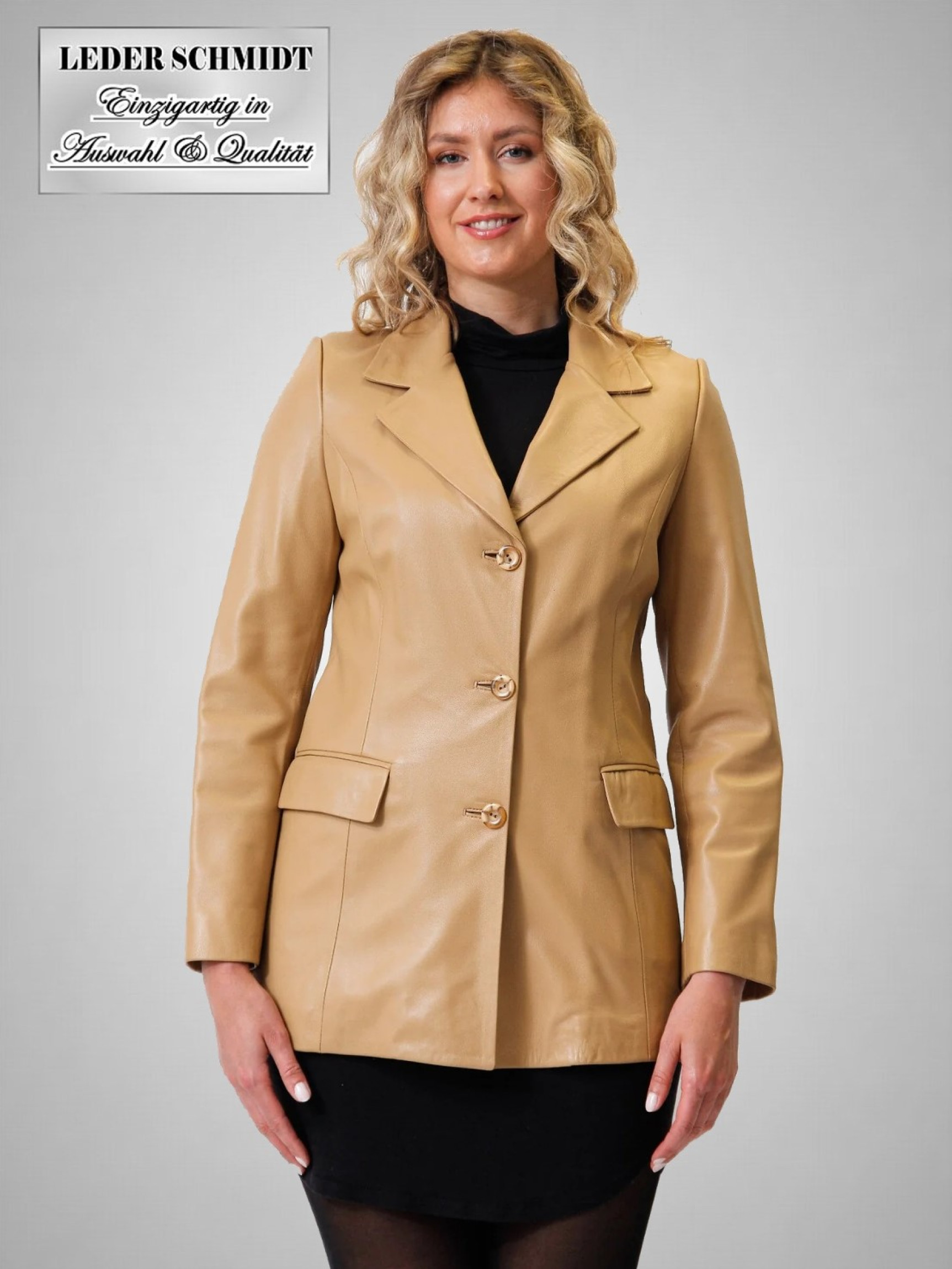 Damen Sakko Lederblazer