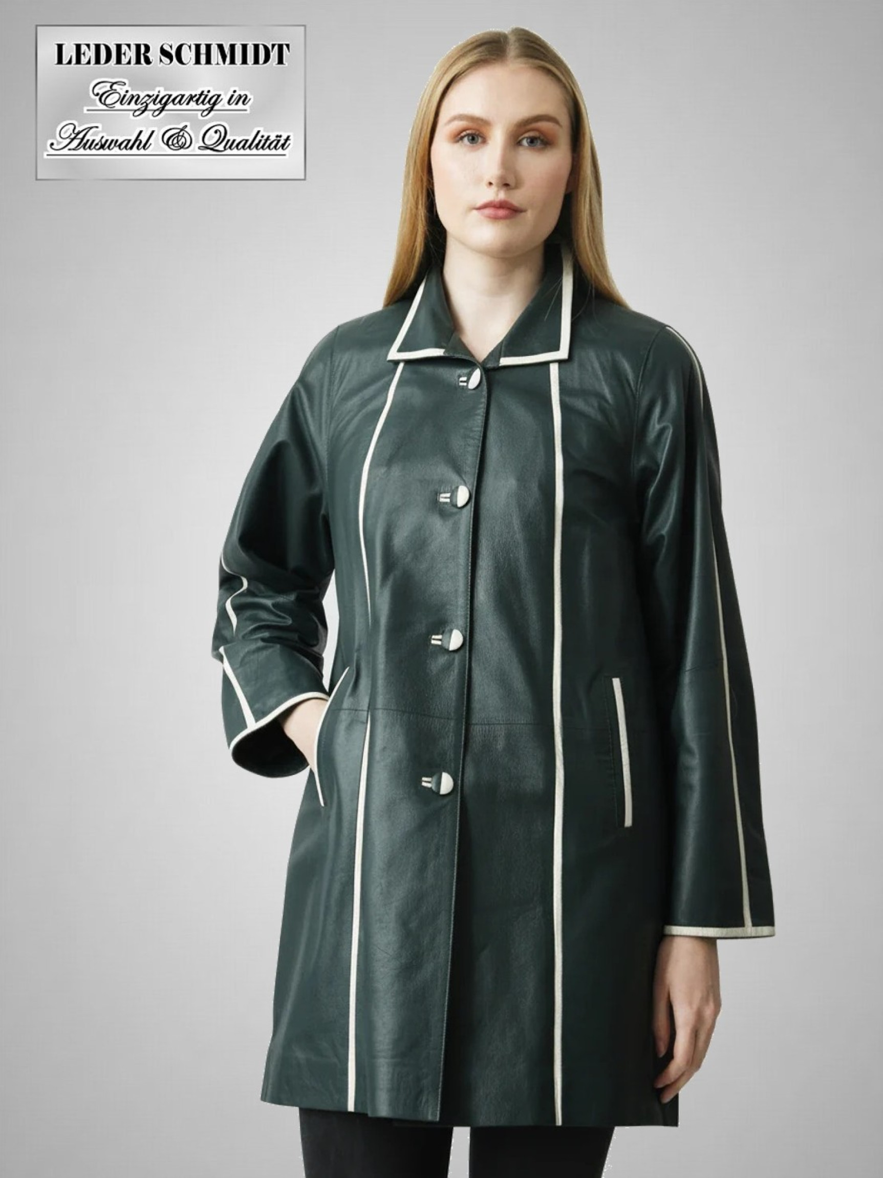 Damenlederjacke in A-Form