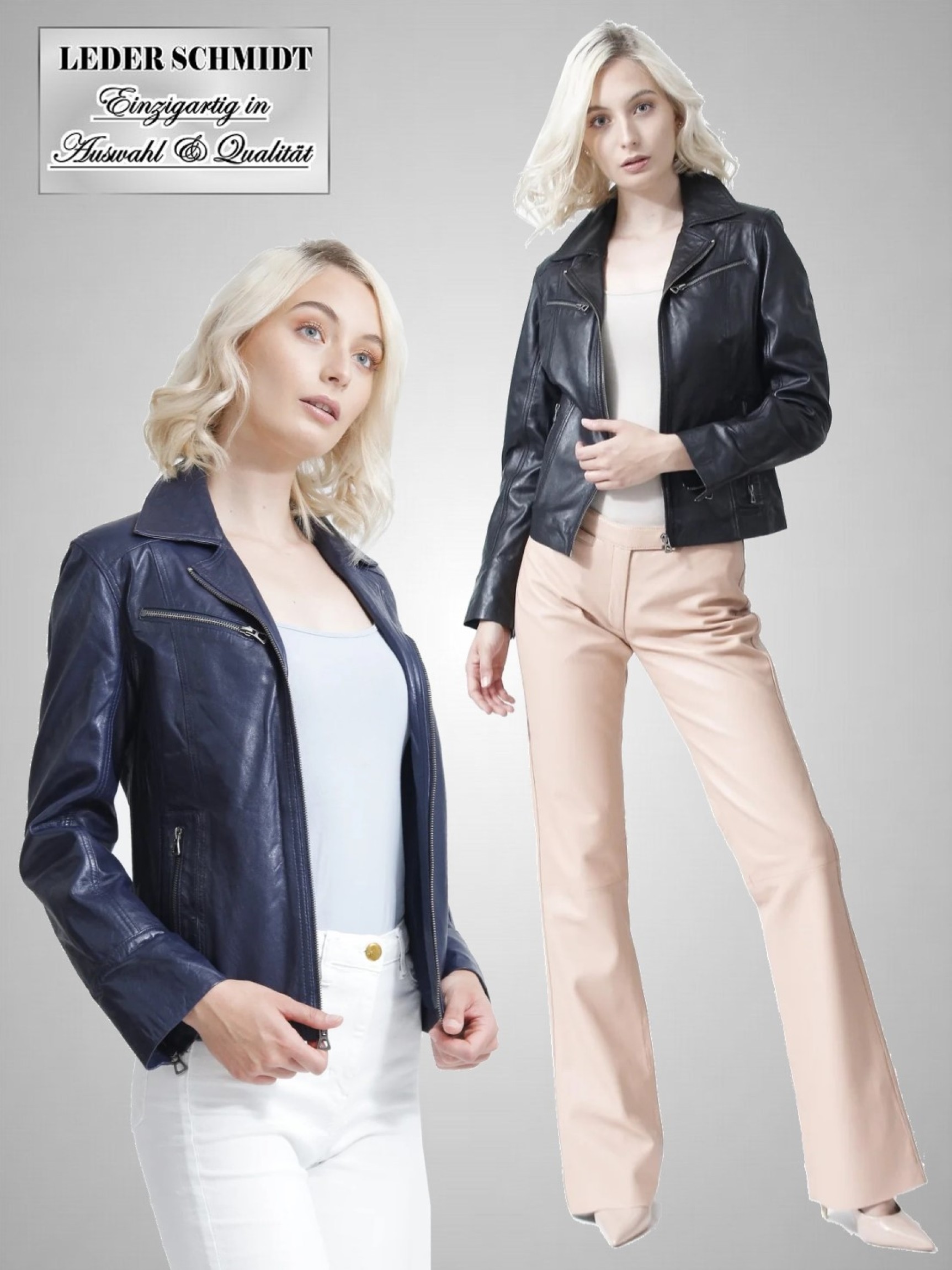 kurze Damenlederjacke