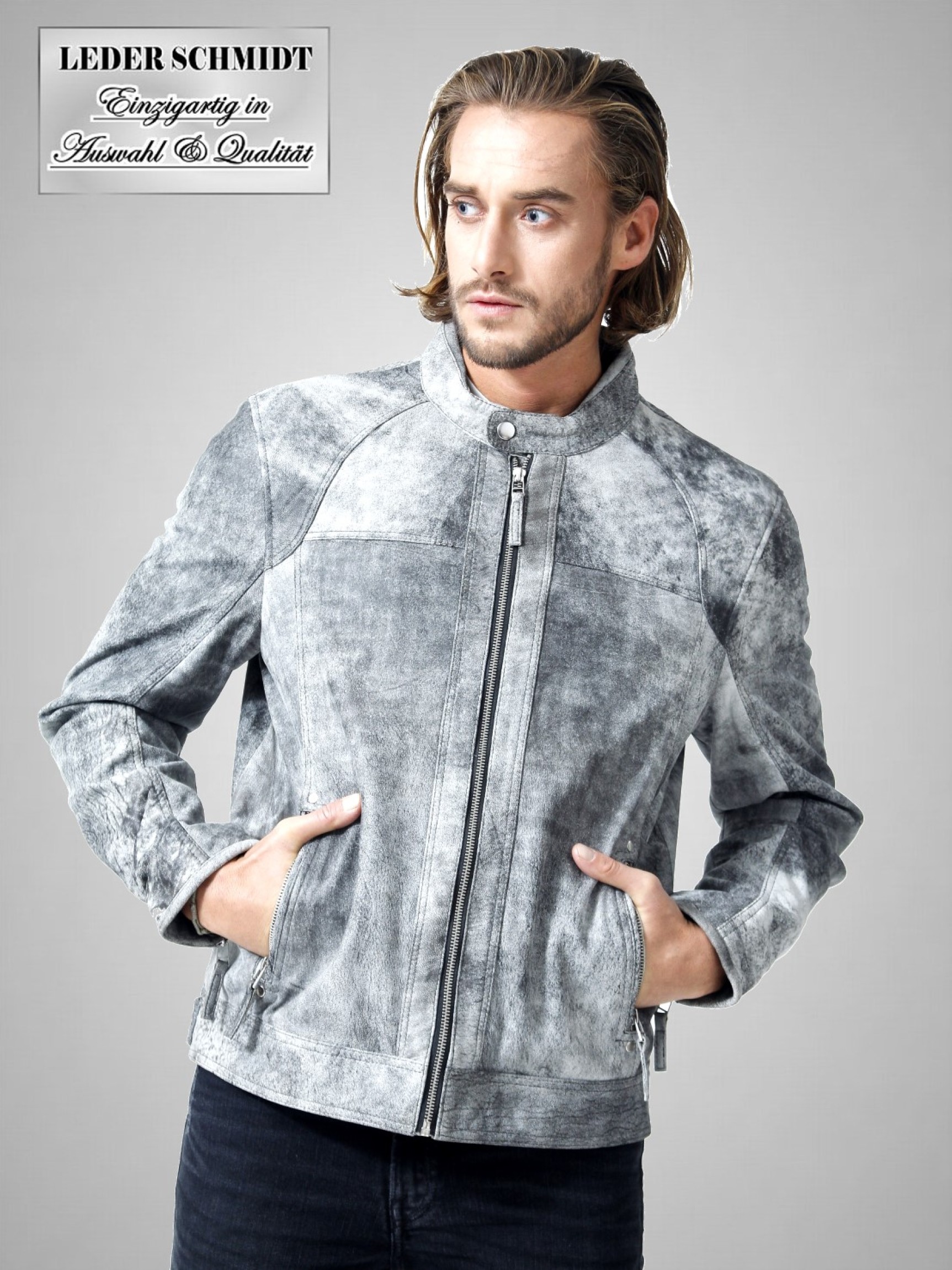 kurze Herren Lederjacke