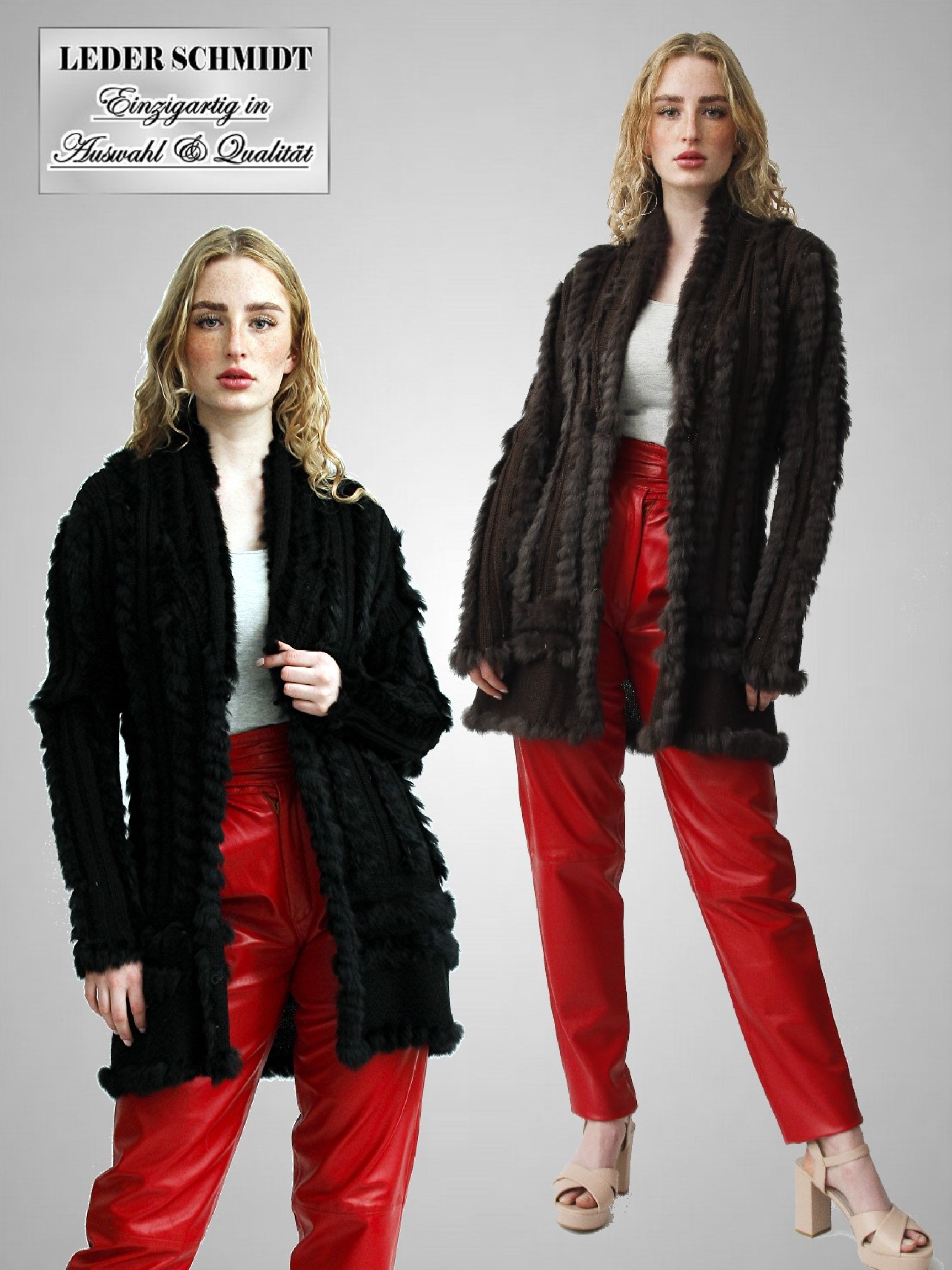 echte Pelzjacke braun schwarz