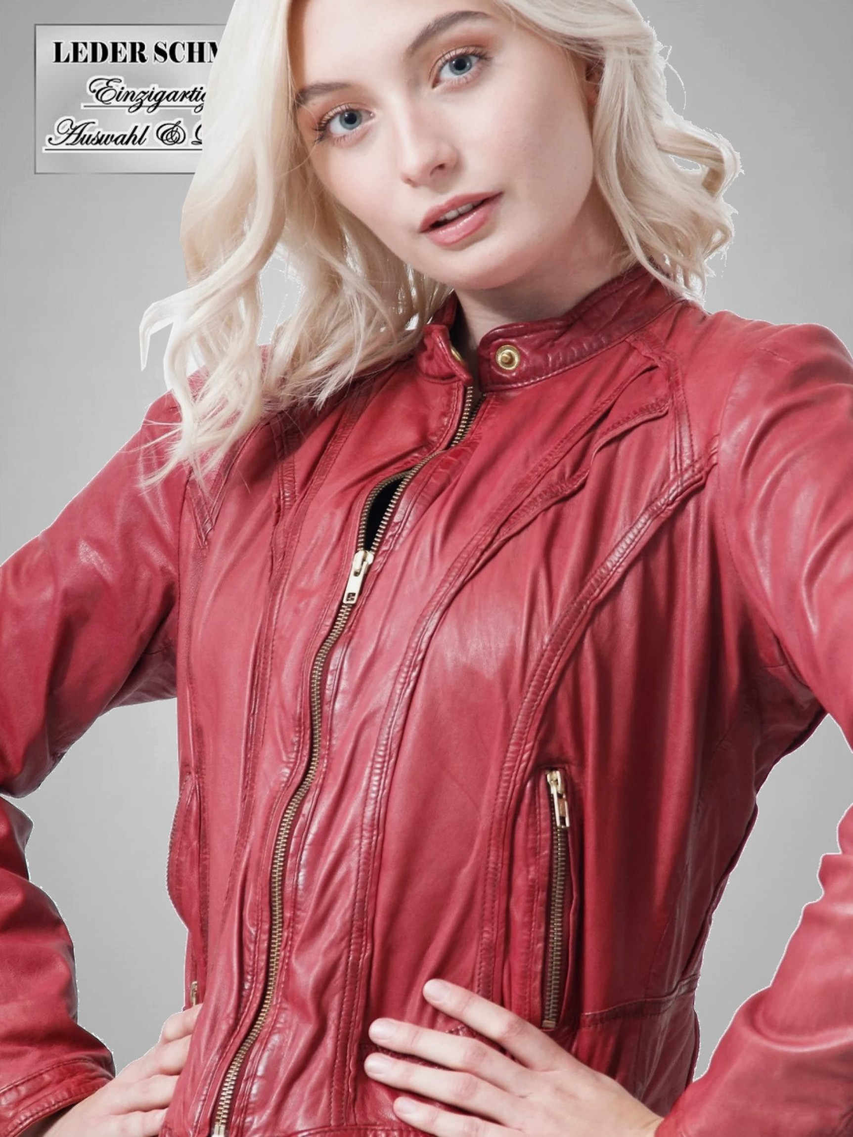 kurze leichte Damen Lederjacke