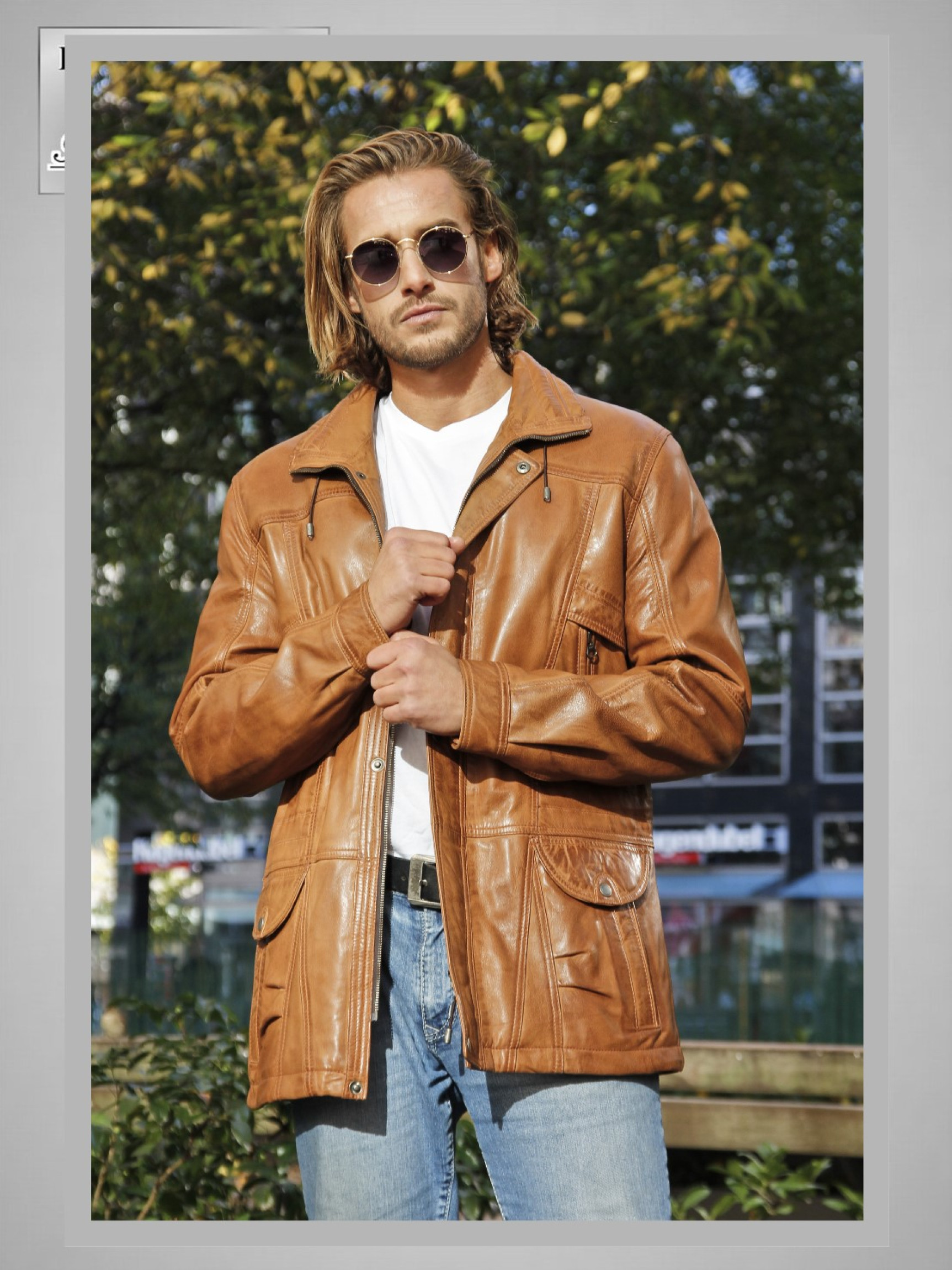 Lederparka für Herren