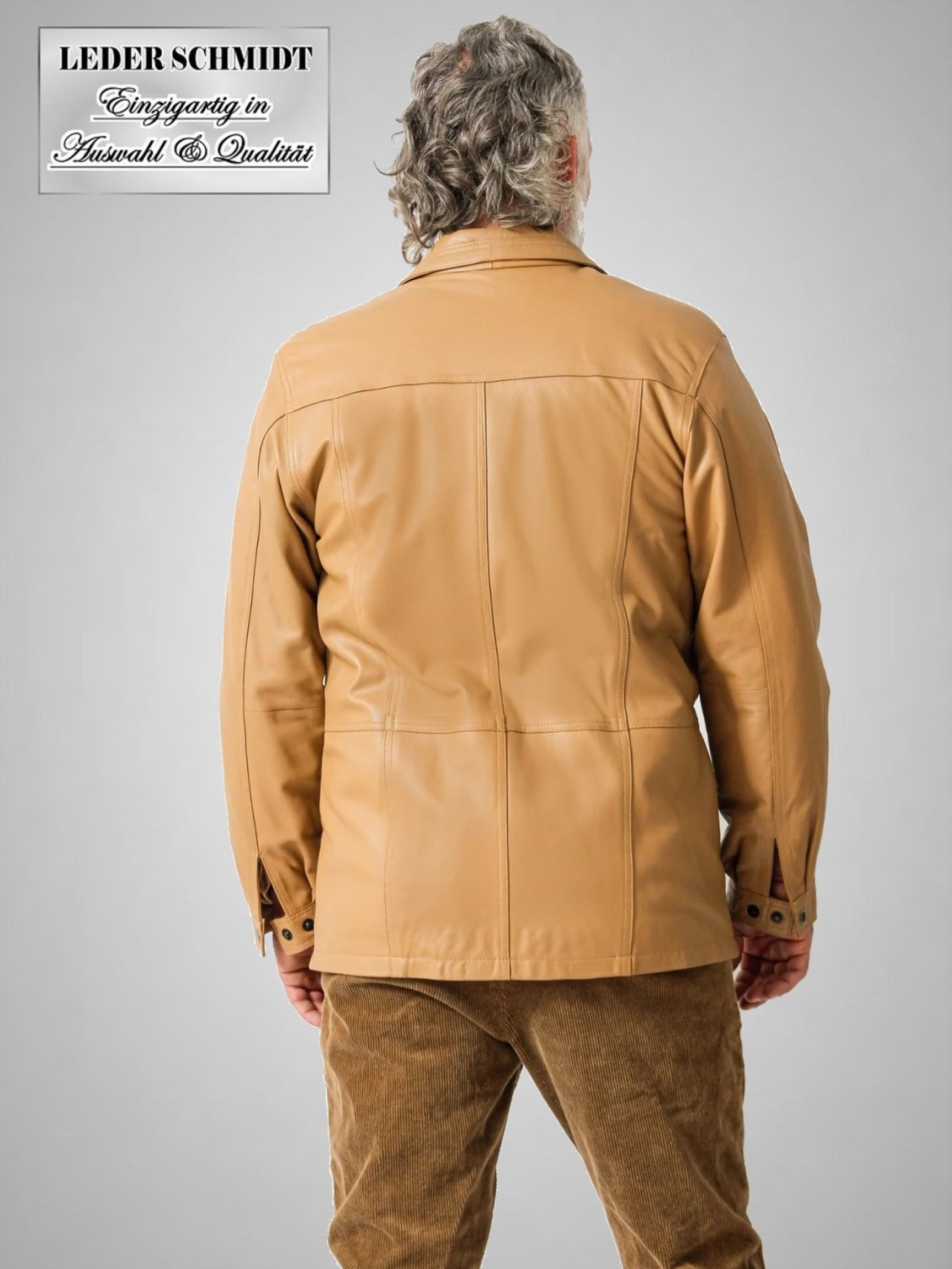 lange leichte Herren Lederjacke echtes Lammnappa