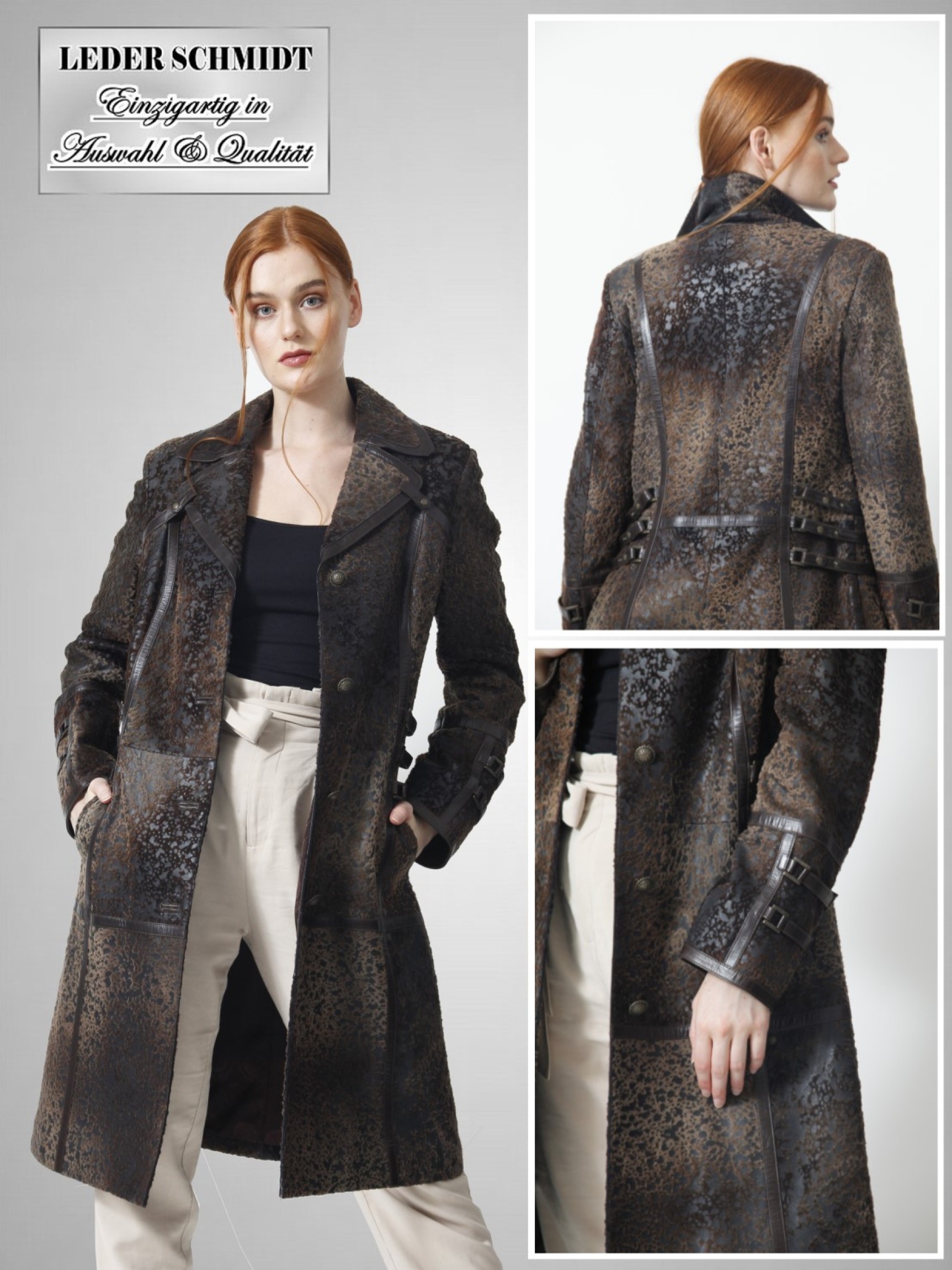 Figurbetonter  Damen Lammfellmantel