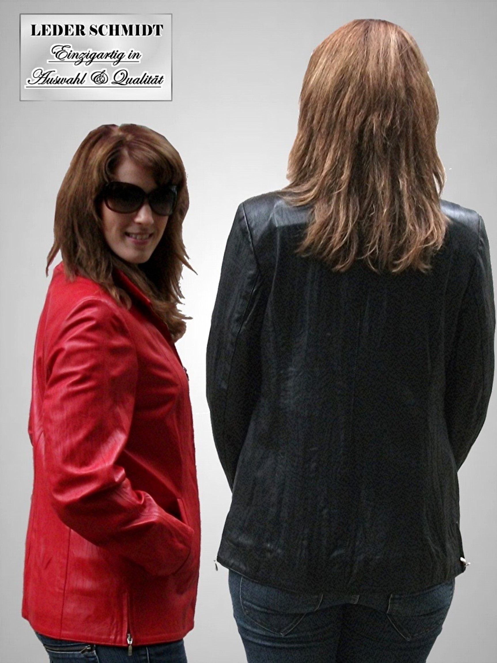 Damen Lederjacke in Crashoptik