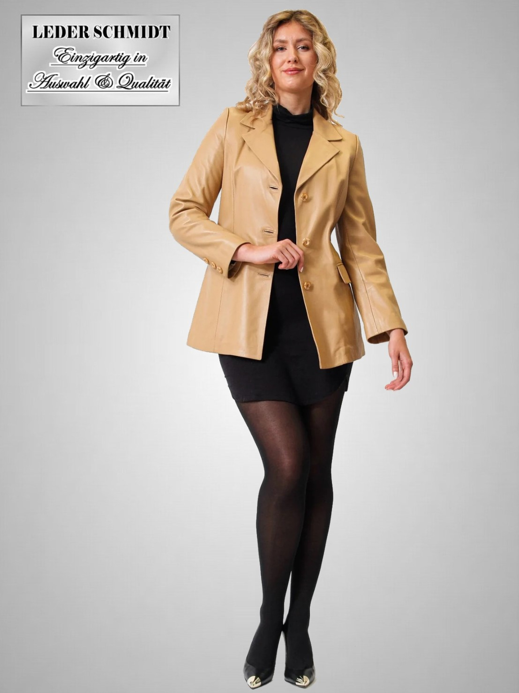 Damen Sakko Lederblazer