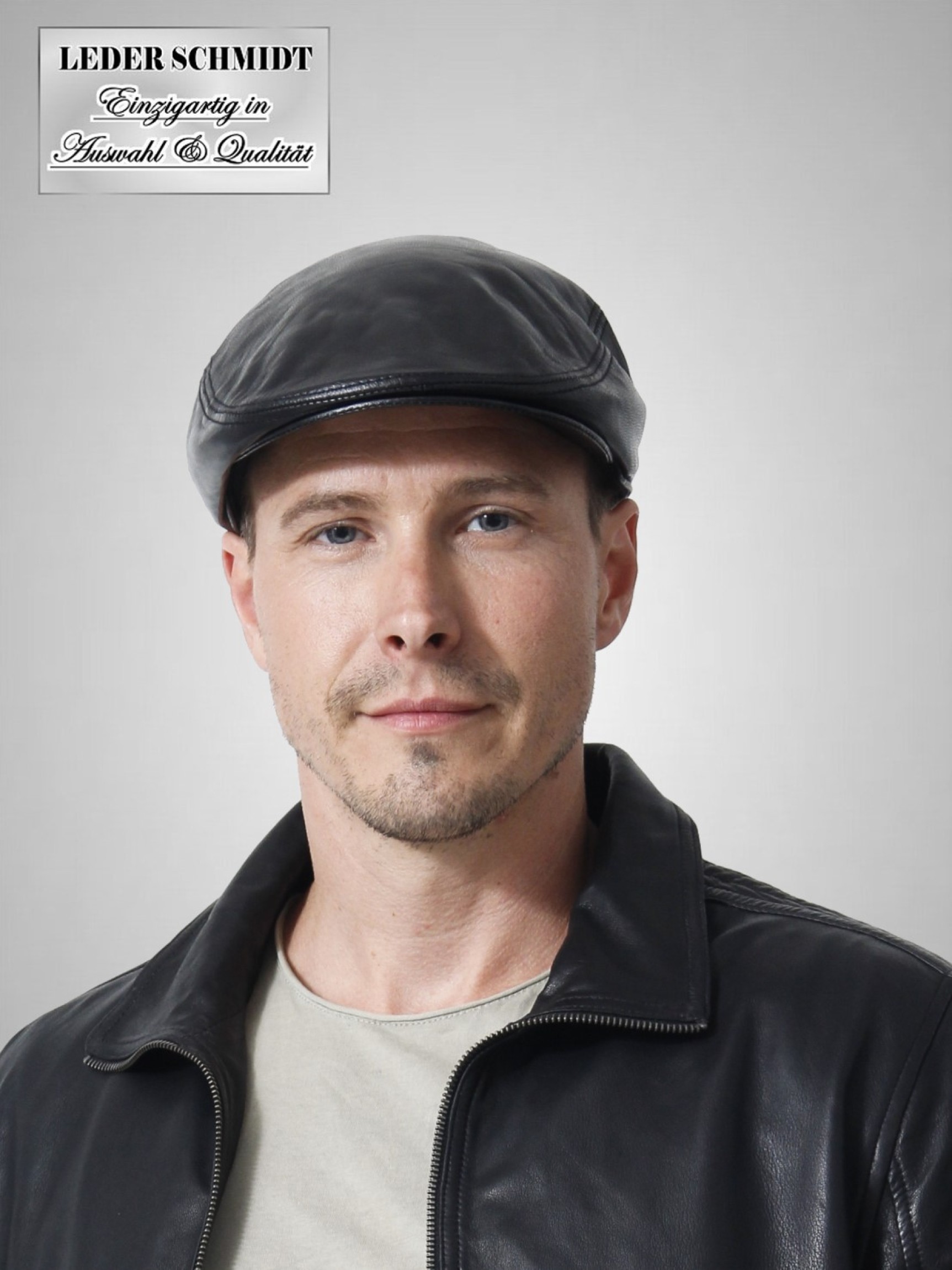 Herren Ledermütze