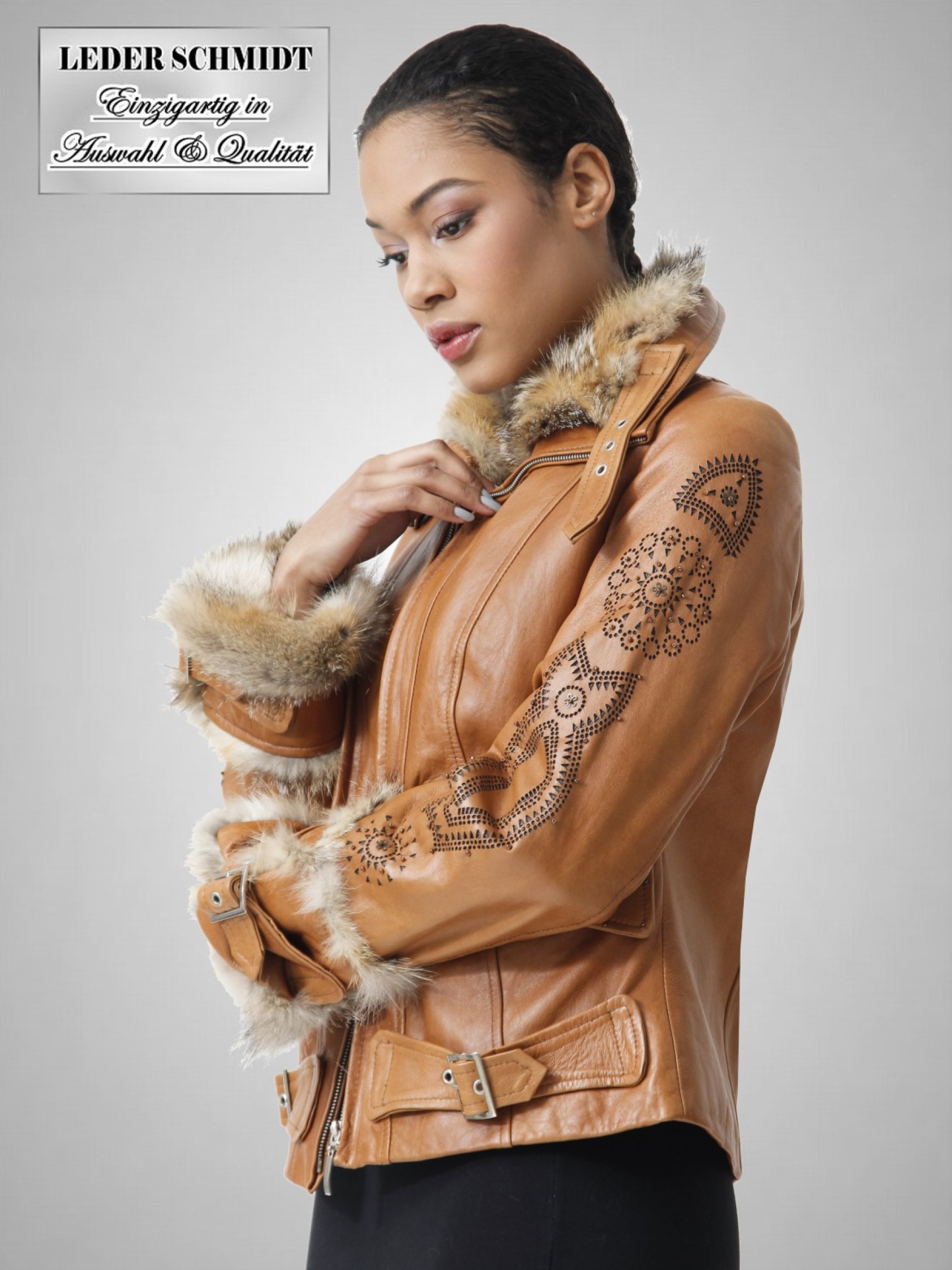 kurze Damen Lederjacke