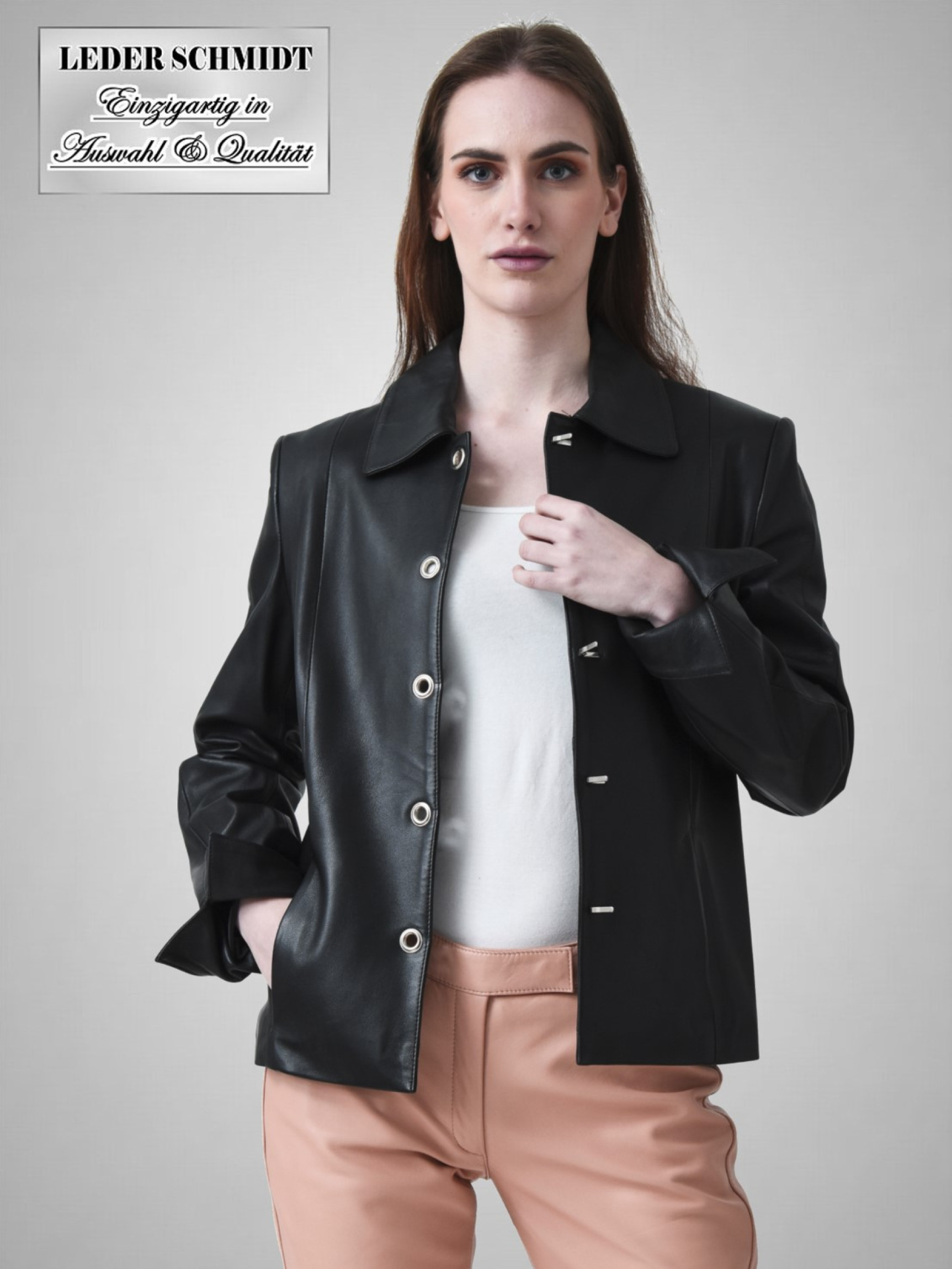 Lederjacke für Damen kurz