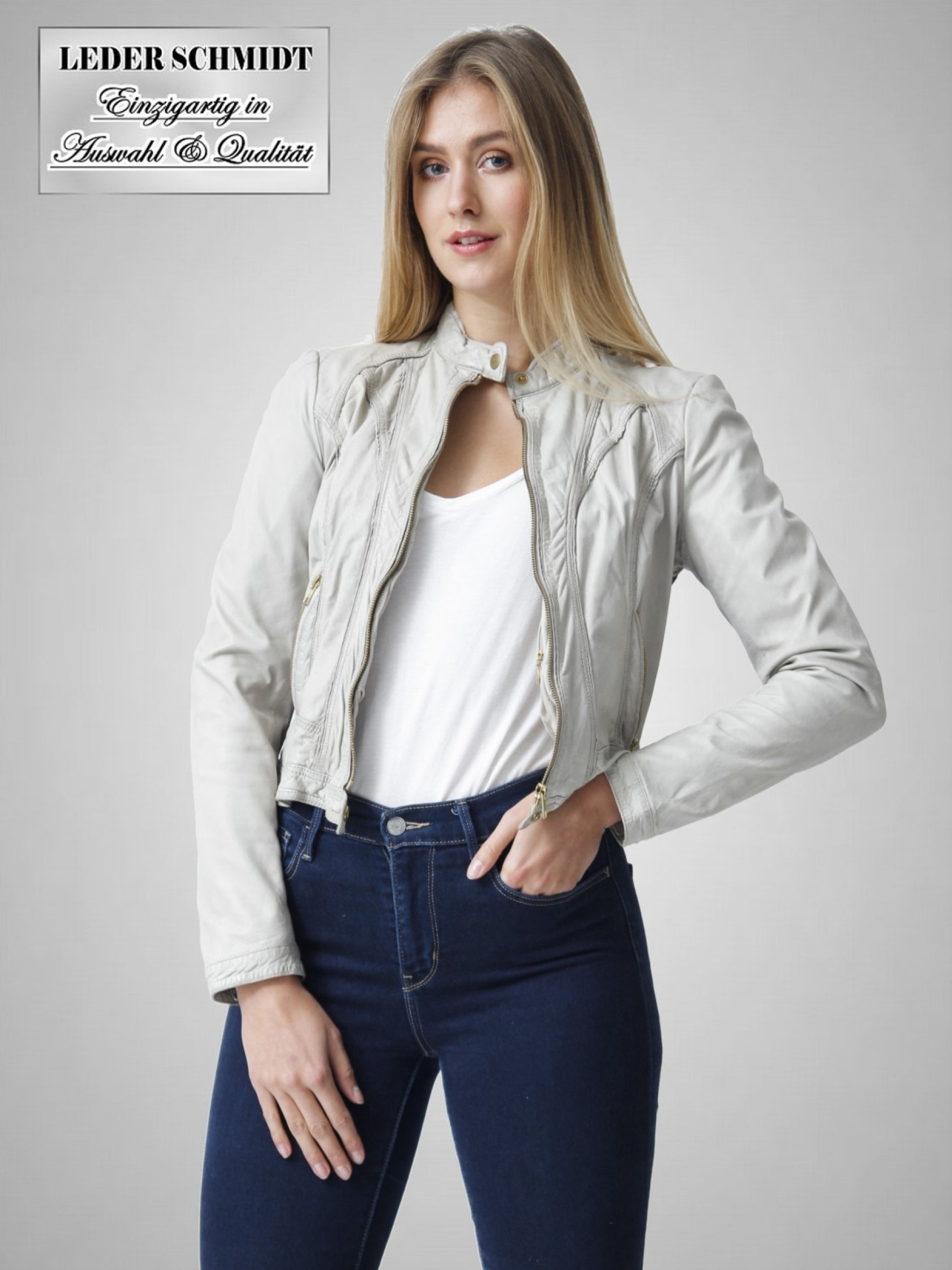 kurze Damen Lederjacke Lammnappa