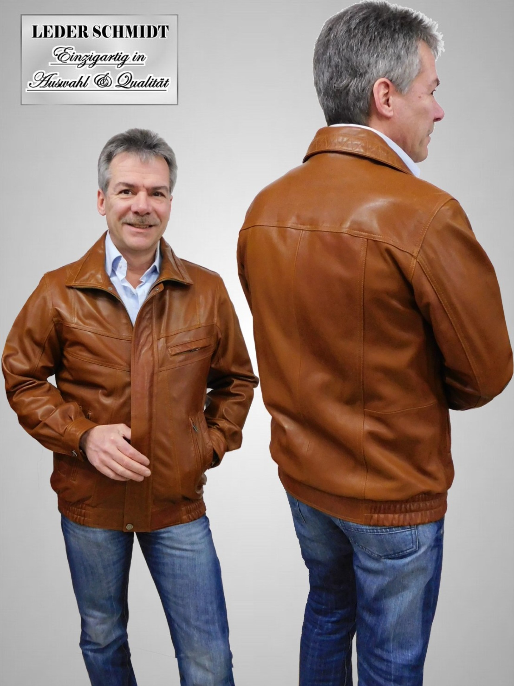 kurze Herren Lederjacke