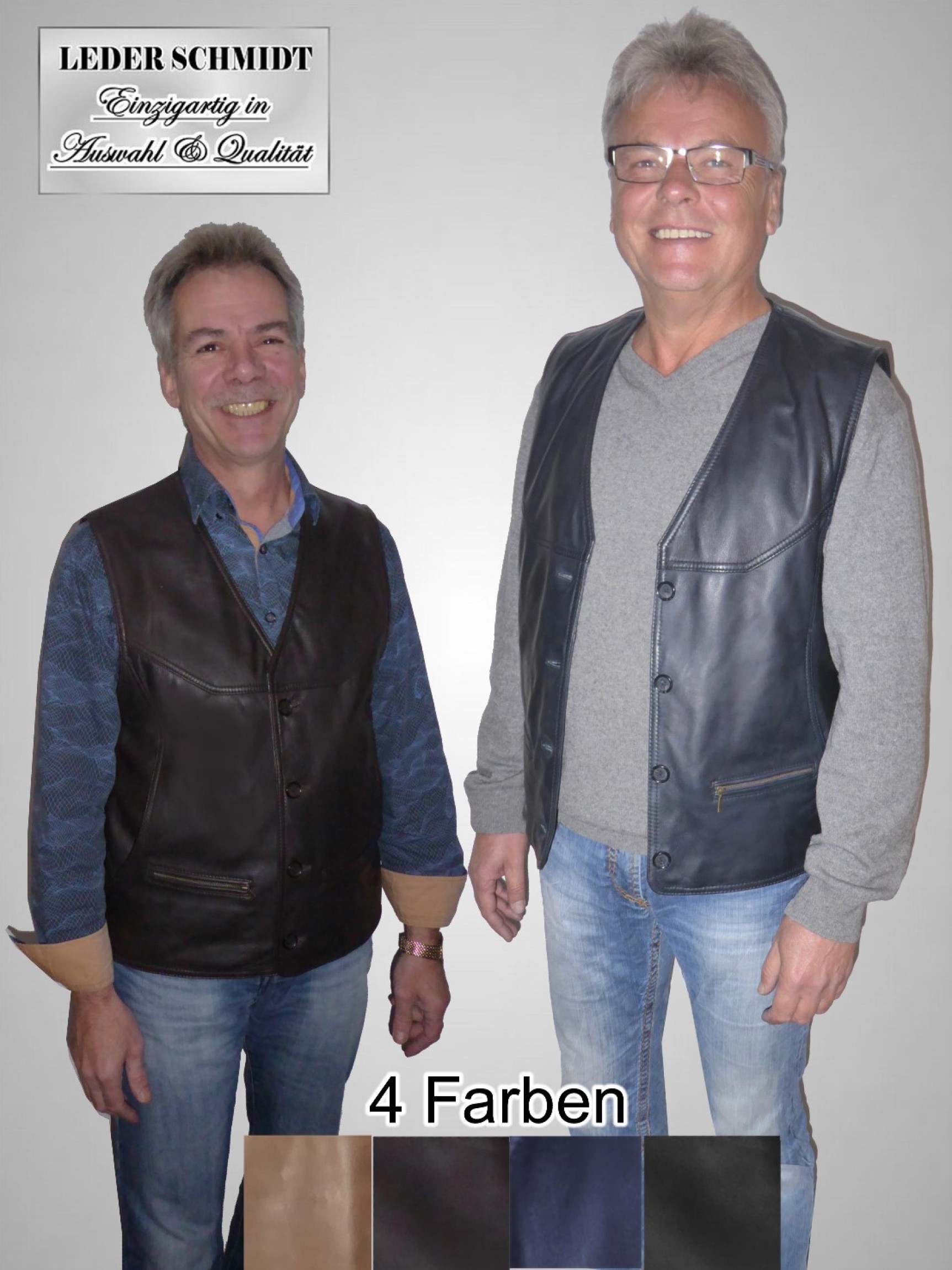 leichte Herren Lederweste zum unterziehen