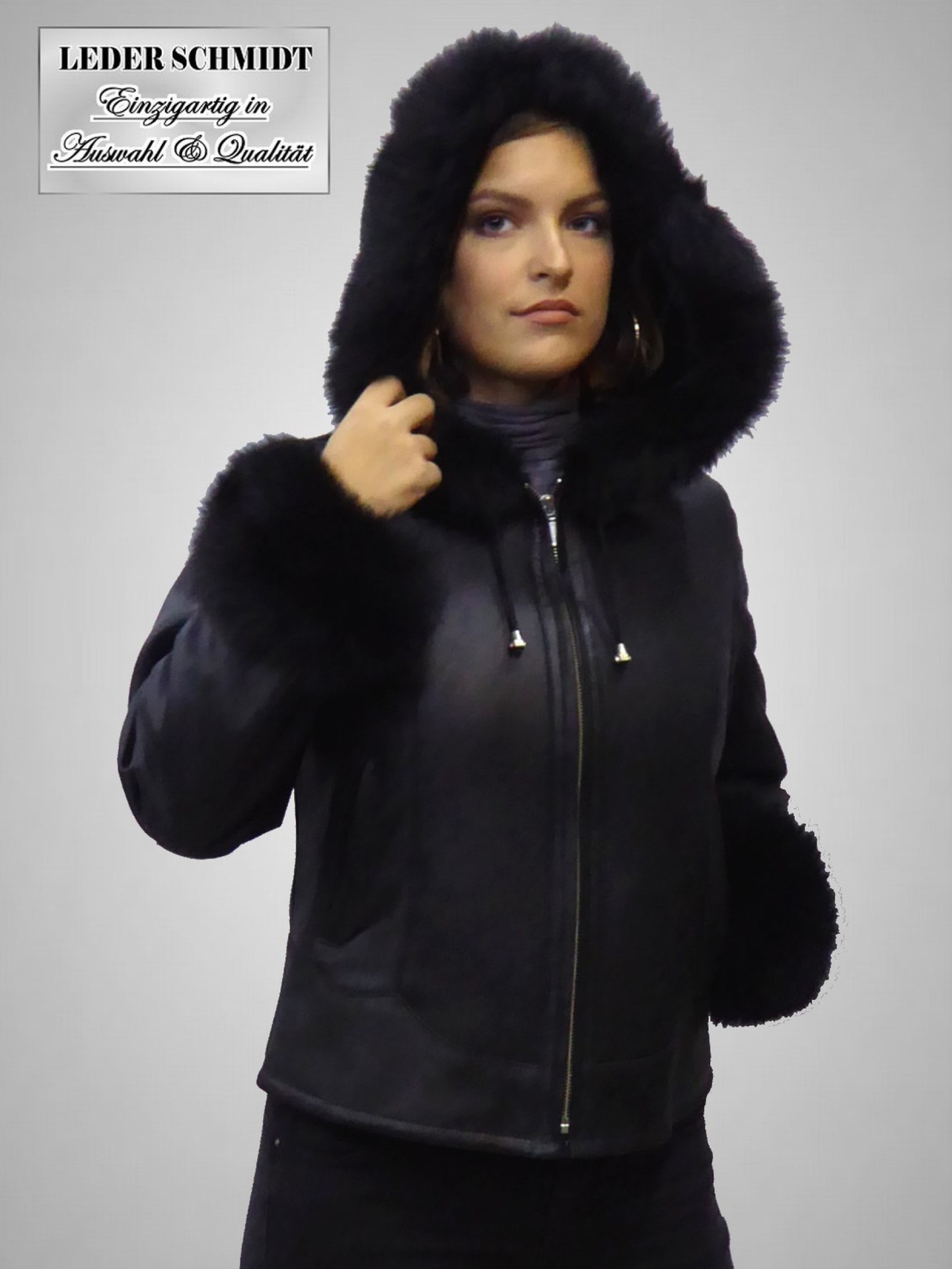 leichte kurze Damen Lammfelljacke